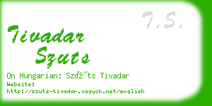 tivadar szuts business card